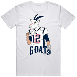 Tom Brady 12 Goat Head Favorite Player New England Football Fan T Shir  Retro Graphic Unisex Cotton White Classic T Shirt