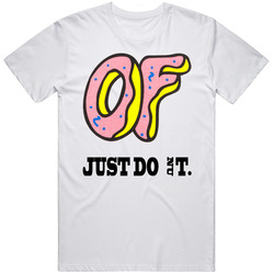 Donut  Retro Graphic Unisex Cotton White Classic T Shirt