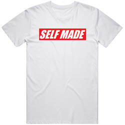 Self Made Red  Retro Graphic Unisex Cotton White Classic T Shirt