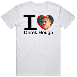I Heart Love Derek Hough  Retro Graphic Unisex Cotton White Classic T Shirt