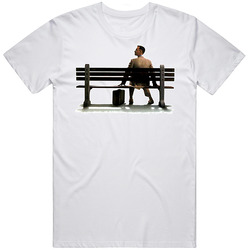 Forrest Gump Movie  Retro Graphic Unisex Cotton White Classic T Shirt