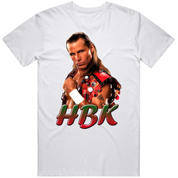 Shawn Michaels Hbk Wrestling Legend Black  Retro Graphic Unisex Cotton White Classic T Shirt