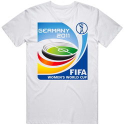 Germany 2011 Fifa Women's World Cup  Retro Graphic Unisex Cotton White Classic T Shirt