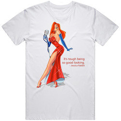 Jessica Rabbit Sexy Good Looking  Retro Graphic Unisex Cotton White Classic T Shirt