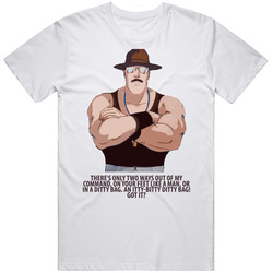 Sgt Slaughter G I Joe Cartoon Retro  Retro Graphic Unisex Cotton White Classic T Shirt
