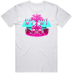 Hotline Miami 80s Retro Indie Pc Game White  Retro Graphic Unisex Cotton White Classic T Shirt
