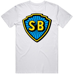 Shaw Brothers Movie Logo  Retro Graphic Unisex Cotton White Classic T Shirt