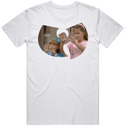 Wu Tang Full House Print Ready  Retro Graphic Unisex Cotton White Classic T Shirt