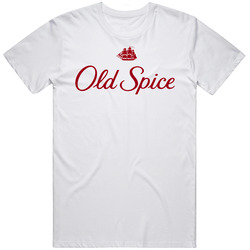 Old Spice Deoderant Red Logo  Retro Graphic Unisex Cotton White Classic T Shirt