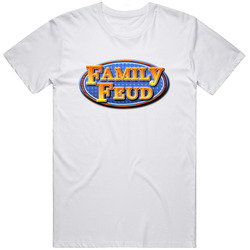 Family Feud Steve Harvey Game Show Host Logo  Retro Graphic Unisex Cotton White Classic T Shirt
