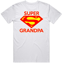 22647083 Super Grandpa  Retro Graphic Unisex Cotton White Classic T Shirt