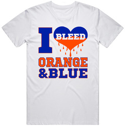 Florida Gators I Bleed Orange and Blue T Shirt - March Madness  Retro Graphic Unisex Cotton White Classic T Shirt