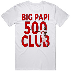 Big Papi 500 Club  Retro Graphic Unisex Cotton White Classic T Shirt