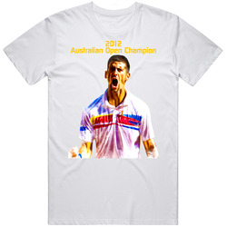 Novak Djokovic Tennis  Retro Graphic Unisex Cotton White Classic T Shirt