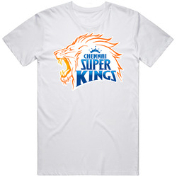 Chennai Super Kings Ipl Cricket India  Retro Graphic Unisex Cotton White Classic T Shirt