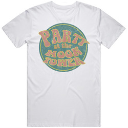 Dazed And Confused Moon Tower  Retro Graphic Unisex Cotton White Classic T Shirt
