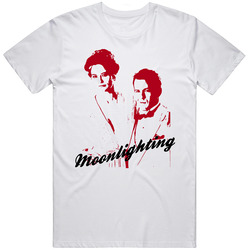 Moonlighting Willis, Sheppard, Retro 80s  Retro Graphic Unisex Cotton White Classic T Shirt