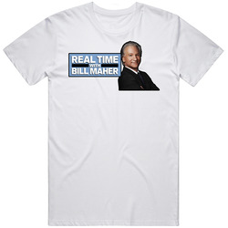 Real Time With Bill Maher  Retro Graphic Unisex Cotton White Classic T Shirt