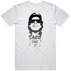 Eazy-e Eazy Duz It Rap West Coast  Retro Graphic Unisex Cotton White Classic T Shirt