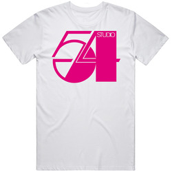 Studio 54 JIM  Retro Graphic Unisex Cotton White Classic T Shirt