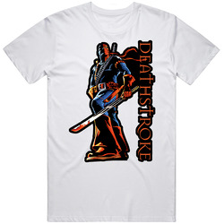 Deathstroke Comic Cartoon  Retro Graphic Unisex Cotton White Classic T Shirt