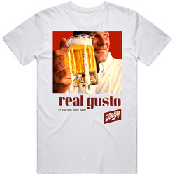 Vintage Schlitz Beer Ad Real Gusto  Retro Graphic Unisex Cotton White Classic T Shirt