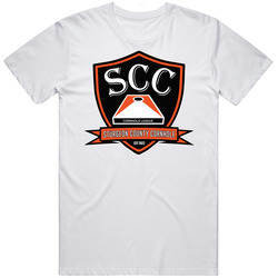Sturgeon County Cornhole League Logo  Retro Graphic Unisex Cotton White Classic T Shirt