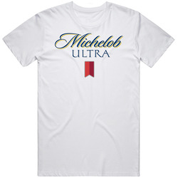 Michelob Ultra Beer  Retro Graphic Unisex Cotton White Classic T Shirt