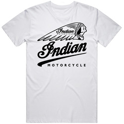 Indian 6 Putih  Retro Graphic Unisex Cotton White Classic T Shirt