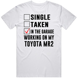 Single Taken Working On My Toyota Mr2 Funny Car  Retro Graphic Unisex Cotton White Classic T Shirt
