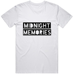 One Direction - 1D Midnight Memories   Retro Graphic Unisex Cotton White Classic T Shirt
