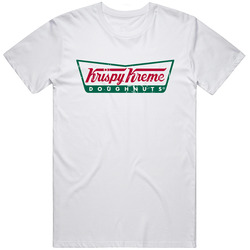 Krispy Kreme Fast Food Restaurant Distressed Look  Retro Graphic Unisex Cotton White Classic T Shirt