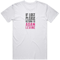 If Lost Please Return To Adam Levine Music Funny  Retro Graphic Unisex Cotton White Classic T Shirt