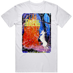 The Last Unicorn Movie Poster Retro Aged Look  Retro Graphic Unisex Cotton White Classic T Shirt