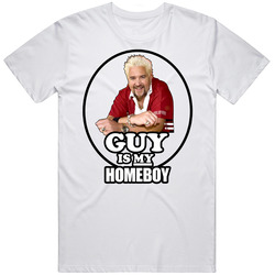 Guy Fieri Food Network Bbq Guy Is My Homeboy  Retro Graphic Unisex Cotton White Classic T Shirt