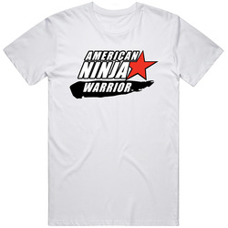 American Ninja White  Retro Graphic Unisex Cotton White Classic T Shirt