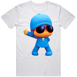Pocoyo Animated Tv Show  Retro Graphic Unisex Cotton White Classic T Shirt