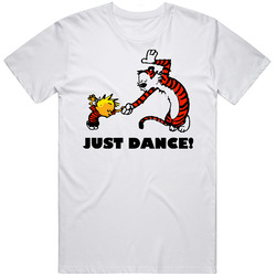Calvin And Hobbes  Retro Graphic Unisex Cotton White Classic T Shirt