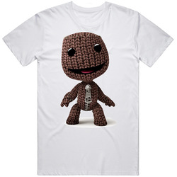 Little Big Planet Sackboy Video Game  Retro Graphic Unisex Cotton White Classic T Shirt