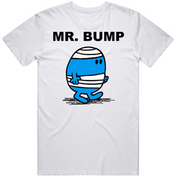 Mr Men Mr Bump  Retro Graphic Unisex Cotton White Classic T Shirt