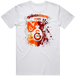 Galatasaray Turkey Socccer Futbal 1905  Retro Graphic Unisex Cotton White Classic T Shirt