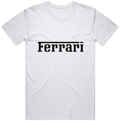 Ferrari Racing  Retro Graphic Unisex Cotton White Classic T Shirt