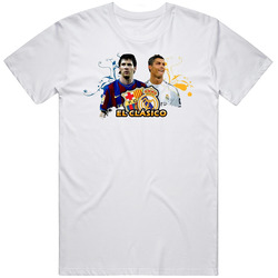 Barcelona Vs Real Madrid El Classico Messi Ronaldo Soccer T Shirt