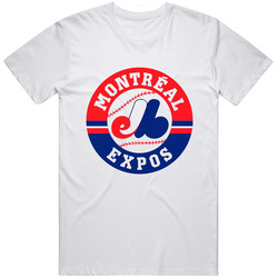 Montreal Expos  Retro Graphic Unisex Cotton White Classic T Shirt