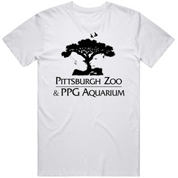 Pittsburgh Zoo Logo  Retro Graphic Unisex Cotton White Classic T Shirt