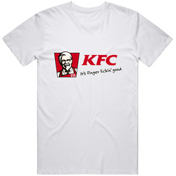Kfc Logo Kentucky Fried Chicken Finger Licking Good  Retro Graphic Unisex Cotton White Classic T Shirt