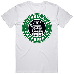Dr. who t-shirt dalek tee coffee funny  Retro Graphic Unisex Cotton White Classic T Shirt