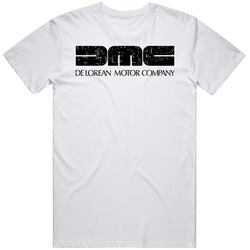 Dmc Delorean Motor Company Automobile Car Truck Motorcycle Auto Parts Cool Distressed Style Brand Logo Emblem  Retro Graphic Unisex Cotton White Classic T Shirt