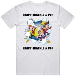 Rice Crispies Cereal Logo Snap Crackle & Pop T Shirt