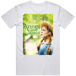 Anne Of Green Gables Movie Poster Retro Aged Look  Retro Graphic Unisex Cotton White Classic T Shirt